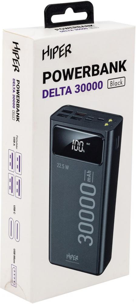 Внешний аккумулятор Hiper Delta 30000mAh (черный)
