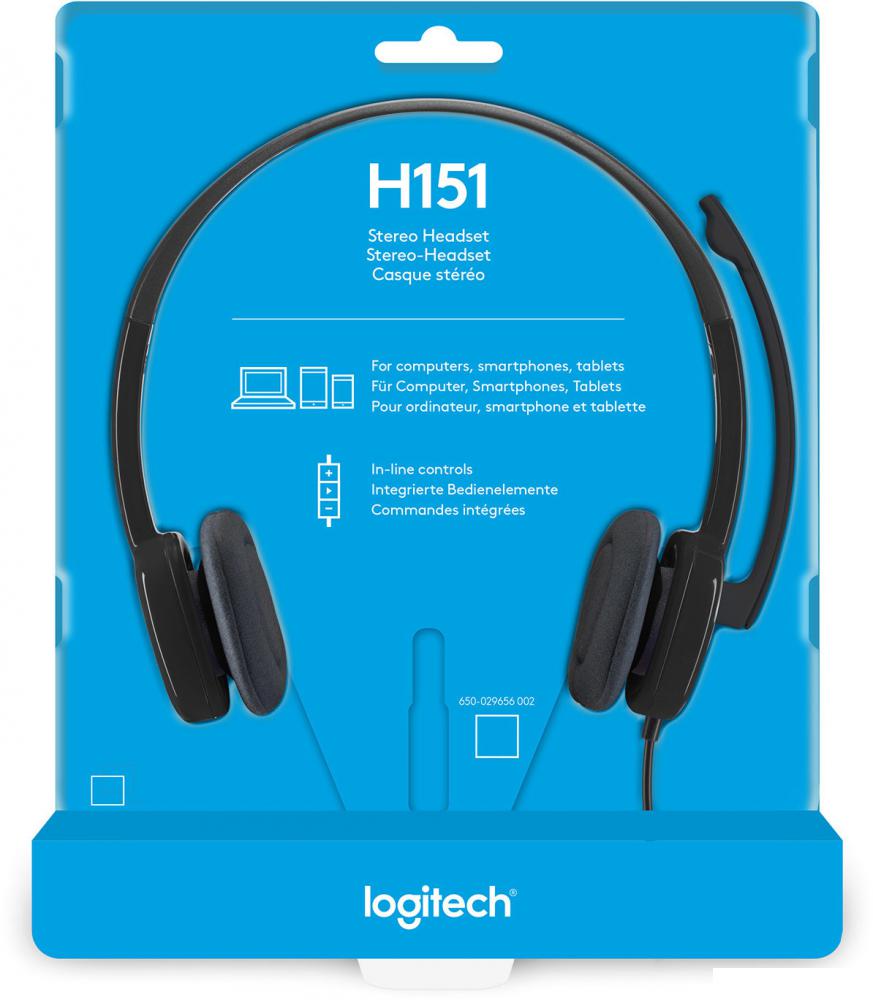 Офисная гарнитура Logitech Stereo Headset H151 [981-000589]
